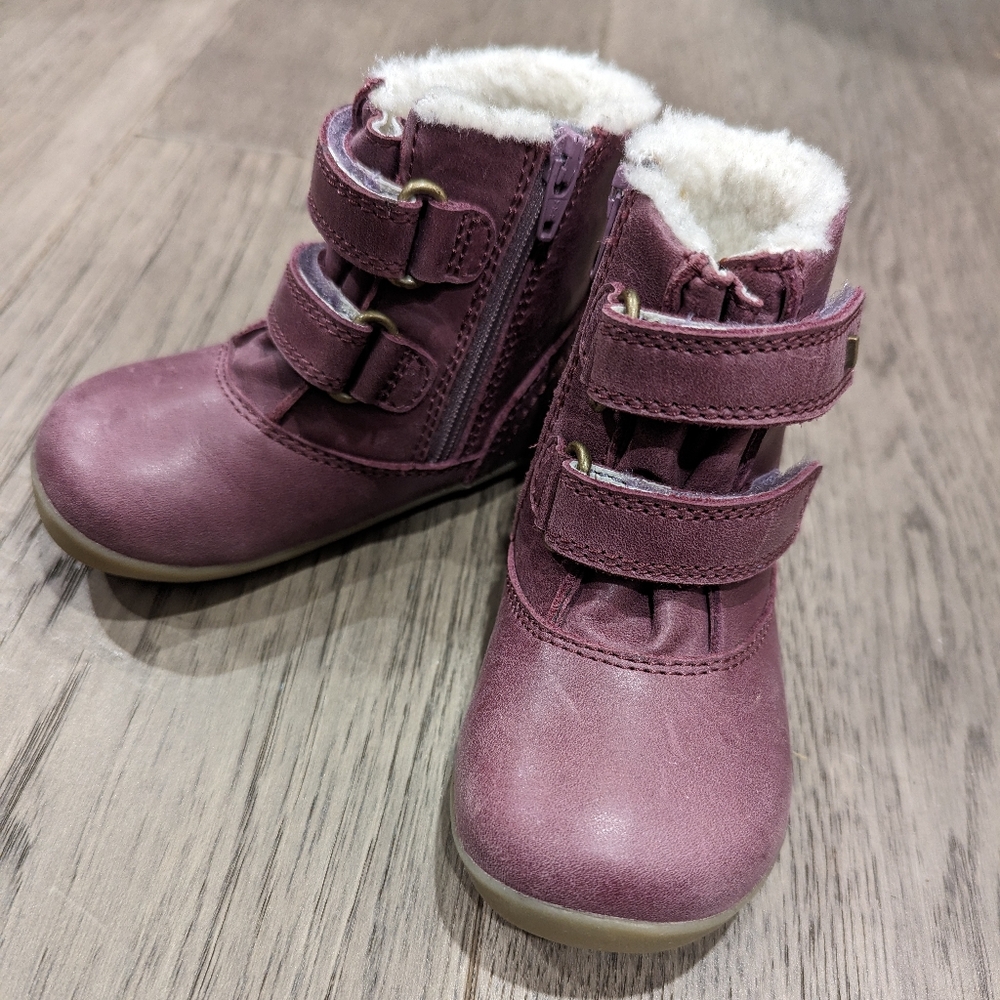 Bobux leather, shearing lined boots NEW